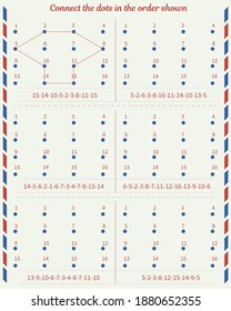 Worksheet for children. Connect the dots in the order shown