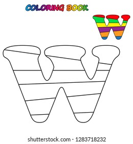 Worksheet. Coloring page. Game for kids. Learning alphabet, letters. 