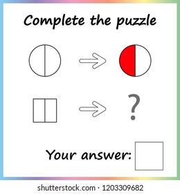Worksheet. Complete the picture, puzzle task, game for kids. 