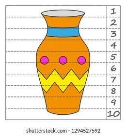 Worksheet. Cut and complete. Game for kids, children. Math Puzzles.  