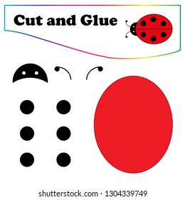 Worksheet. Cut and glue - game for kids. Task