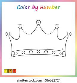 Crown Coloring Book Game Kids Vector Stock Vector (Royalty Free ...