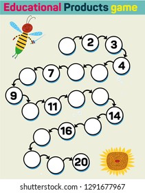 Worksheet. game for children. Mathematical puzzle game. Math Learning - Vector