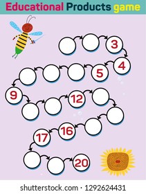 Worksheet. game for children. Mathematical puzzle game. Math Learning - Vector