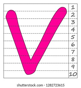 Worksheet. Game for kids, children. Cut and complete. Learning mathematics and letters. 