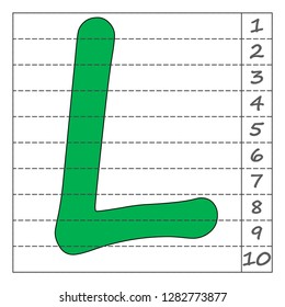 Worksheet. Game for kids, children. Cut and complete. Learning mathematics and letters. 