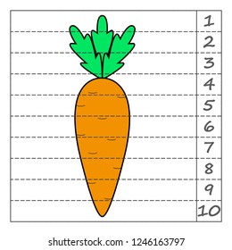 Worksheet. Game for kids, children. Math Puzzles. Cut and complete. Learning mathematics. 
