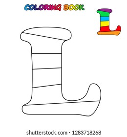 Worksheet. Game for kids. Coloring letters. 