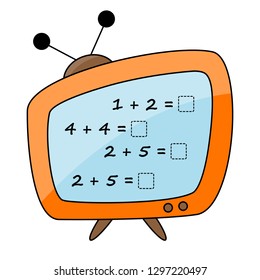 Worksheet. Game for kids.  Learning mathematics. How many?