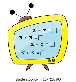 Worksheet. Game for kids.  Learning mathematics. How many?