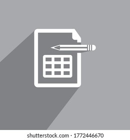 worksheet icon, Business icon vector