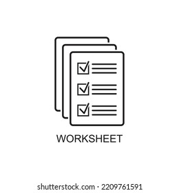 Worksheet Icon , Form Icon Vector