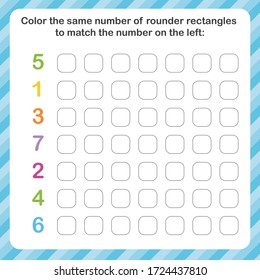 Worksheet Learning Numbers Number 5 Stock Vector (Royalty Free ...