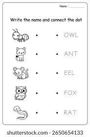Worksheet for kindergarten student excercise