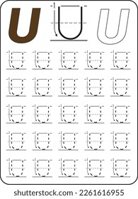 Worksheet for learning the alphabet. Alphabet Tracing Worksheet. Activity for pre-schoolers and kindergarten. Letters A-Z. English for kids. Hand Writing for kids.ABC Activities and Exercises for kids