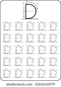 Worksheet for learning the alphabet. Alphabet Tracing Worksheet. Activity for pre-schoolers and kindergarten. Letters A-Z. English for kids. Hand Writing for kids.ABC Activities and Exercises for kids