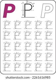 Worksheet for learning the alphabet. Alphabet Tracing Worksheet. Activity for pre-schoolers and kindergarten. Letters A-Z. English for kids. Hand Writing for kids.ABC Activities and Exercises for kids