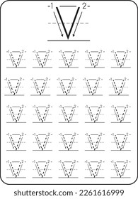 Worksheet for learning the alphabet. Alphabet Tracing Worksheet. Activity for pre-schoolers and kindergarten. Letters A-Z. English for kids. Hand Writing for kids.ABC Activities and Exercises for kids