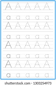 worksheet. Learning letters. Writing practice letters. Game  for kids
