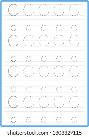 worksheet. Learning letters. Writing practice letters. Game  for kids