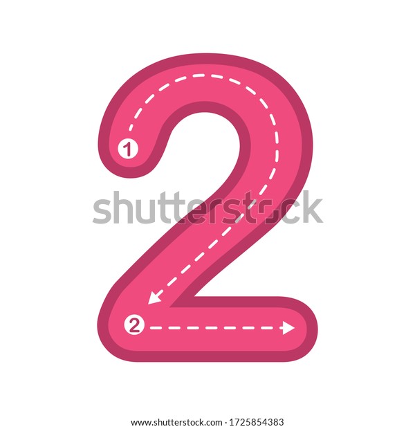 worksheet-learning-numbers-number-2-stock-vector-royalty-free-1725854383-shutterstock