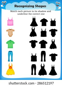 Worksheet match picture with their correct shadow