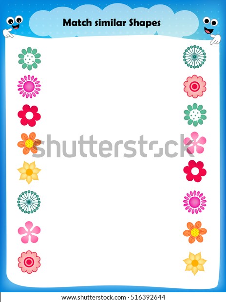 6 shapes matching worksheets preschool worksheets free
