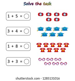 Worksheet. Mathematical puzzle game. 