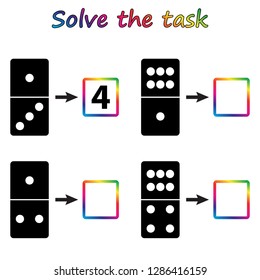 Worksheet. Mathematical puzzle game. Learning mathematics.
