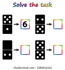 Worksheet. Mathematical puzzle game. Learning mathematics.