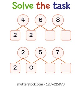 Worksheet. Mathematical puzzle game. Learning mathematics, tasks for addition for preschool children. worksheet for preschool kids - vector 