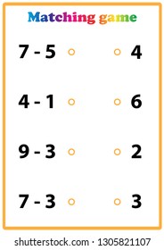 Worksheet. Mathematical puzzle game. Learning mathematics, tasks for addition  for preschool  children. worksheet for preschool kids - vector
