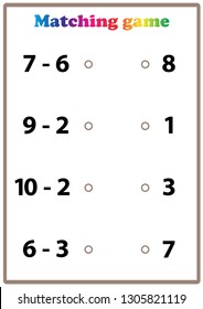 Worksheet. Mathematical puzzle game. Learning mathematics, tasks for addition  for preschool  children. worksheet for preschool kids - vector
