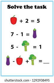 Worksheet. Mathematical puzzle game. vector