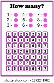 worksheet . Mathematics task. How many numbers 