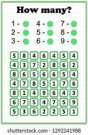 worksheet . Mathematics task. How many numbers 