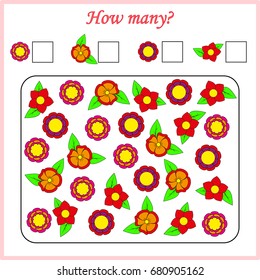 worksheet . Mathematics task. How many objects. Learning mathematics, numbers. Tasks for addition (counting) for preschool kids, children. worksheet for preschool kids