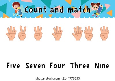 Worksheet  on numbers for children.  Counting worksheet. Odd and even numbers.  Educational children's game.