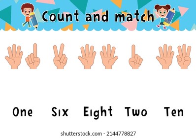 Worksheet  on numbers for children.  Counting worksheet. Odd and even numbers.  Educational children's game.