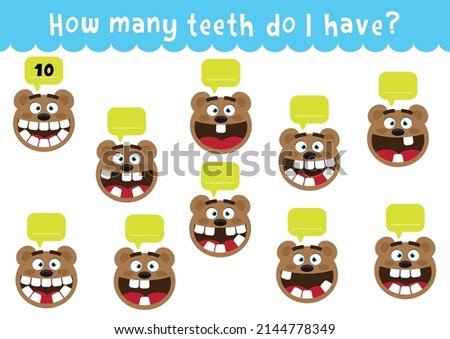 Worksheet  on numbers for children.  Counting worksheet. Odd and even numbers.  Educational children's game.