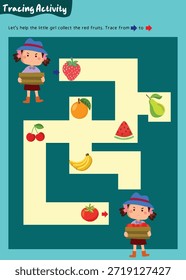 Hoja de trabajo Escritura práctica Trace para preescolar