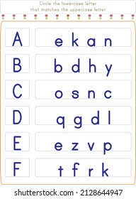 It is a worksheet prepared to teach upper and lower case letters in the alphabet.