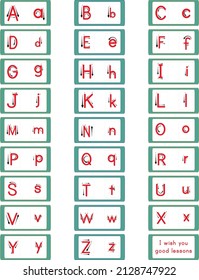 It is a worksheet prepared to teach upper and lower case letters in the alphabet.