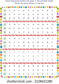 It is a worksheet prepared for teaching vowels and consonants.
