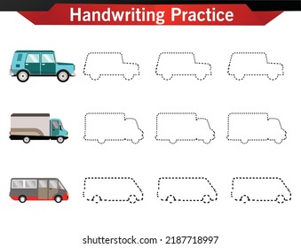 worksheet for preschool kids Handwriting practice sheet. Educational children game, printable worksheet for kids. Writing training printable worksheet. Halloween theme activity Handwriting practice 