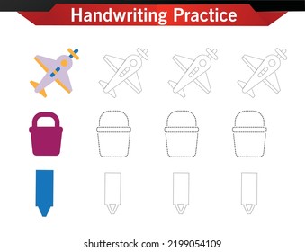 worksheet for preschool kids Handwriting practice sheet. Educational children game, printable worksheet for kids. Writing training printable worksheet. Halloween theme activity Handwriting practice 