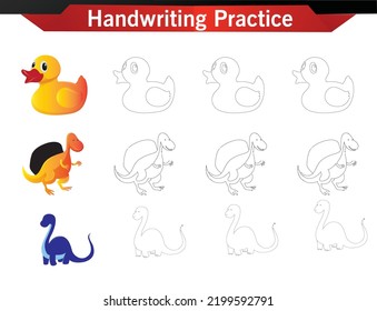 worksheet for preschool kids Handwriting practice sheet. Educational children game, printable worksheet for kids. Writing training printable worksheet. Halloween theme activity Handwriting practice 
