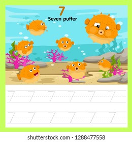 worksheet of seven puffer

