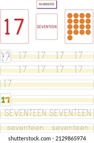 Worksheet showing the spelling of numbers.