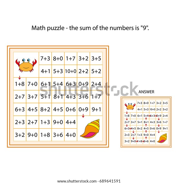 Worksheet Task Go Through Those Cells Stock Vector Royalty Free 689641591